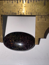 Load image into Gallery viewer, 11ct Australian Andamooka Black Matrix Rainbow Opal Gemstone Cabochon 22x14