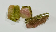 Load image into Gallery viewer, 16ctw Raw Watermelon Tourmaline Crystal Gemstone Specimen Pink Green Bicolor Lot