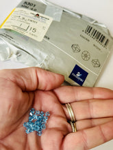 Load image into Gallery viewer, 24 Genuine Swarovski Crystal 4mm Bicone Beads Aqua #5301 Austrian Crystal NOS