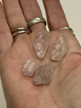 Load image into Gallery viewer, 13g Lot Kunzite Crystal Gemstone Specimen Pala Mine, San Diego CA Pink Spodumene
