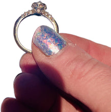 Load image into Gallery viewer, 18k Gold 1ctw Natural Upside Down Pear Shaped Halo Pink Diamond Engagement Ring