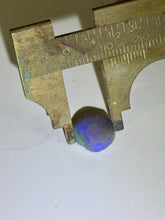 Load image into Gallery viewer, 4ct Australian Lightning Ridge Black Opal Preform Cabochon Gemstone 11x13mm