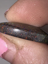 Load image into Gallery viewer, 13ct Australian Andamooka Black Matrix Rainbow Opal Gemstone Cabochon 15x23mm