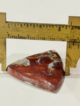 Load image into Gallery viewer, 36ct Red Moss Agate Plume Gemstone Cabochon 33x31mm Old Stock Material Lapidary