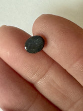 Load image into Gallery viewer, 12 Vintage Czech Glass Oval Cabochons 8x6mm Black Millefiori Flower 
