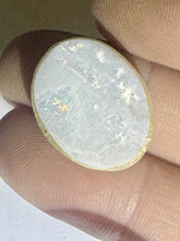 Load image into Gallery viewer, 11ct Natural Australian White Opal Oval Cabochon Flash Fire Gemstone 16x21mm