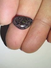 Load image into Gallery viewer, 2.9ct Australian Andamooka Black Matrix Rainbow Opal Gemstone Cabochon Flash