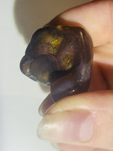 Load image into Gallery viewer, 47ct Rare Fire Agate Purple Flash Polished Gemstone Cabochon Arizona 23x27mm