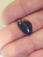 Load image into Gallery viewer, 2.9ct Australian Andamooka Black Matrix Rainbow Opal Gemstone Cabochon Flash