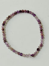 Load image into Gallery viewer, Natural Super Seven 4mm Faceted 7.5" Stretch Melody GemStone Crystal Bracelet
