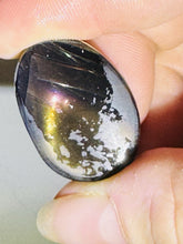 Load image into Gallery viewer, 30ct Fire Obsidian-Glass Butte Gemstone Preform Cabochon Oregon Lapidary 19x26mm