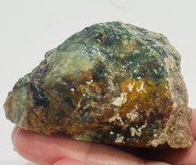Load image into Gallery viewer, 125g Green Chalcedony Brecciated Picture Jasper Rough End Cut Old Stock 40x50mm