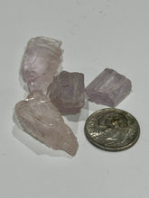 Load image into Gallery viewer, 13g Lot Kunzite Crystal Gemstone Specimen Pala Mine, San Diego CA Pink Spodumene