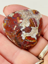 Load image into Gallery viewer, 44ct Red Moss Plume Agate Fancy Gemstone  Cabochon 32x32mm Old Stock Lapidary