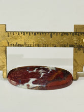 Load image into Gallery viewer, 29ct Red Plume Moss Agate Oval Gemstone Cabochon 20x40mm Old Stock Lapidary