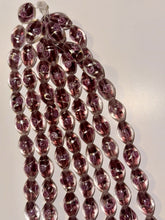Load image into Gallery viewer, 1 Strand 15” Czech Millefiori Rare Rose Pink Floral Oval Glass Bead Lampwork