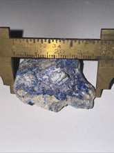 Load image into Gallery viewer, 26g Rare Blue Linarite on cerussite, with leadhillite Lapidary Rough Gemstone