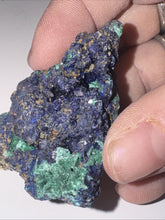 Load image into Gallery viewer, 196ct Azurite Malachite Gemstone Mineral Display Crystal Specimen 47x47mm
