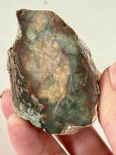 Load image into Gallery viewer, 125g Green Chalcedony Brecciated Picture Jasper Rough End Cut Old Stock 40x50mm