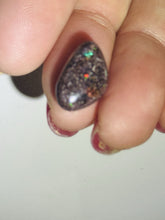 Load image into Gallery viewer, 2.9ct Australian Andamooka Black Matrix Rainbow Opal Gemstone Cabochon Flash