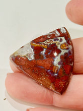 Load image into Gallery viewer, 36ct Red Moss Agate Plume Gemstone Cabochon 33x31mm Old Stock Material Lapidary
