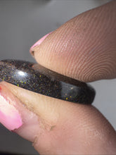 Load image into Gallery viewer, 13ct Australian Andamooka Black Matrix Rainbow Opal Gemstone Cabochon 23x15mm
