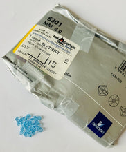 Load image into Gallery viewer, 24 Genuine Swarovski Crystal 4mm Bicone Beads Aqua #5301 Austrian Crystal NOS