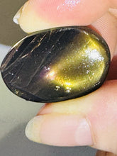 Load image into Gallery viewer, 30ct Fire Obsidian-Glass Butte Gemstone Preform Cabochon Oregon Lapidary 19x26mm