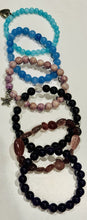 Load image into Gallery viewer, 6 Piece Lot Of Natural Different Crystal Healing Stretch Gemstone Bracelets