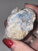 Load image into Gallery viewer, 152g Rare Blue Linarite on cerussite, with leadhillite Lapidary Rough Gemstone