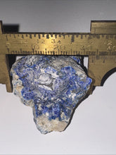 Load image into Gallery viewer, 26g Rare Blue Linarite on cerussite, with leadhillite Lapidary Rough Gemstone