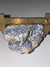 Load image into Gallery viewer, 101g Rare Blue Linarite on cerussite, with leadhillite Lapidary Rough Gemstone