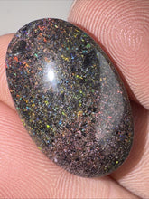 Load image into Gallery viewer, 11ct Australian Andamooka Black Matrix Rainbow Opal Gemstone Cabochon 22x14