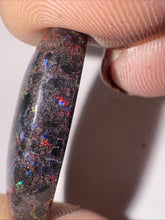 Load image into Gallery viewer, 17ct Australian Andamooka Black Matrix Rainbow Opal Gemstone Cabochon 25x15mm