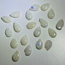 Load image into Gallery viewer, Lot of 19 Australian Opal Gemstone Cabochons Chipped/Damaged Lapidary 7ctw 5x8mm