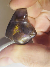 Load image into Gallery viewer, 47ct Rare Fire Agate Purple Flash Polished Gemstone Cabochon Arizona 23x27mm