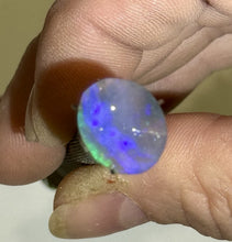 Load image into Gallery viewer, 4ct Australian Lightning Ridge Black Opal Preform Cabochon Gemstone 11x13mm