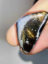 Load image into Gallery viewer, 31ct Rare Fire Obsidian-Glass Butte Cabochon, Oregon Gemstone Lapidary 19x33mm