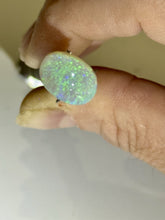 Load image into Gallery viewer, 2.5ct Australian Lightning Ridge Black Opal Preform Cab Gemstone Flash 10x13mm