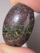 Load image into Gallery viewer, 11ct Australian Andamooka Black Matrix Rainbow Opal Gemstone Cabochon 22x14
