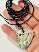 Load image into Gallery viewer, Sterling silver .925 Abalone Shell on Genuine Leather cord