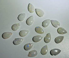Load image into Gallery viewer, Lot of 19 Australian Opal Gemstone Cabochons Chipped/Damaged Lapidary 7ctw 5x8mm