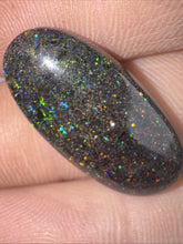 Load image into Gallery viewer, 10ct Australian Andamooka Black Matrix Rainbow Opal Gemstone Cabochon 22x12mm