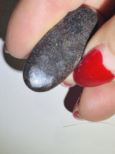 Load image into Gallery viewer, 6.4ct Australian Andamooka Black Matrix Rainbow Opal Gemstone Cabochon Flash