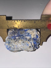 Load image into Gallery viewer, 28g Rare Blue Linarite on cerussite, with leadhillite Lapidary Rough Gemstone
