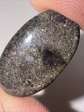 Load image into Gallery viewer, 8ct Australian Andamooka Black Matrix Rainbow Opal Gemstone Cabochon 22x13