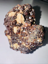 Load image into Gallery viewer, 288g Natural Red Garnet Crystal Cluster Display Specimen on Matrix W/ Calcite