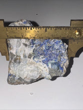 Load image into Gallery viewer, 101g Rare Blue Linarite on cerussite, with leadhillite Lapidary Rough Gemstone