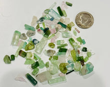 Load image into Gallery viewer, 27ctw Watermelon Tourmaline Crystal Gemstone Specimen Pink Green Bicolor Lot