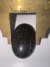 Load image into Gallery viewer, 13ct Australian Andamooka Black Matrix Rainbow Opal Gemstone Cabochon 15x23mm